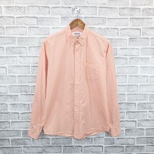 schnayderman's Men's Seersucker One in Pink Button Down Shirt Size 15